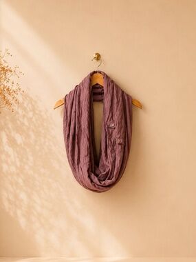 Lululemon Dusty Rose Textured Vinyasa Infinity Scarf Wrap OS Rare